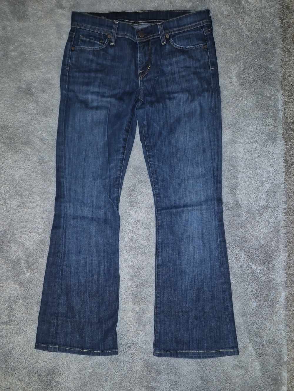 Citizens Of Humanity Dark Blue Wide Leg Jeans, Size 27